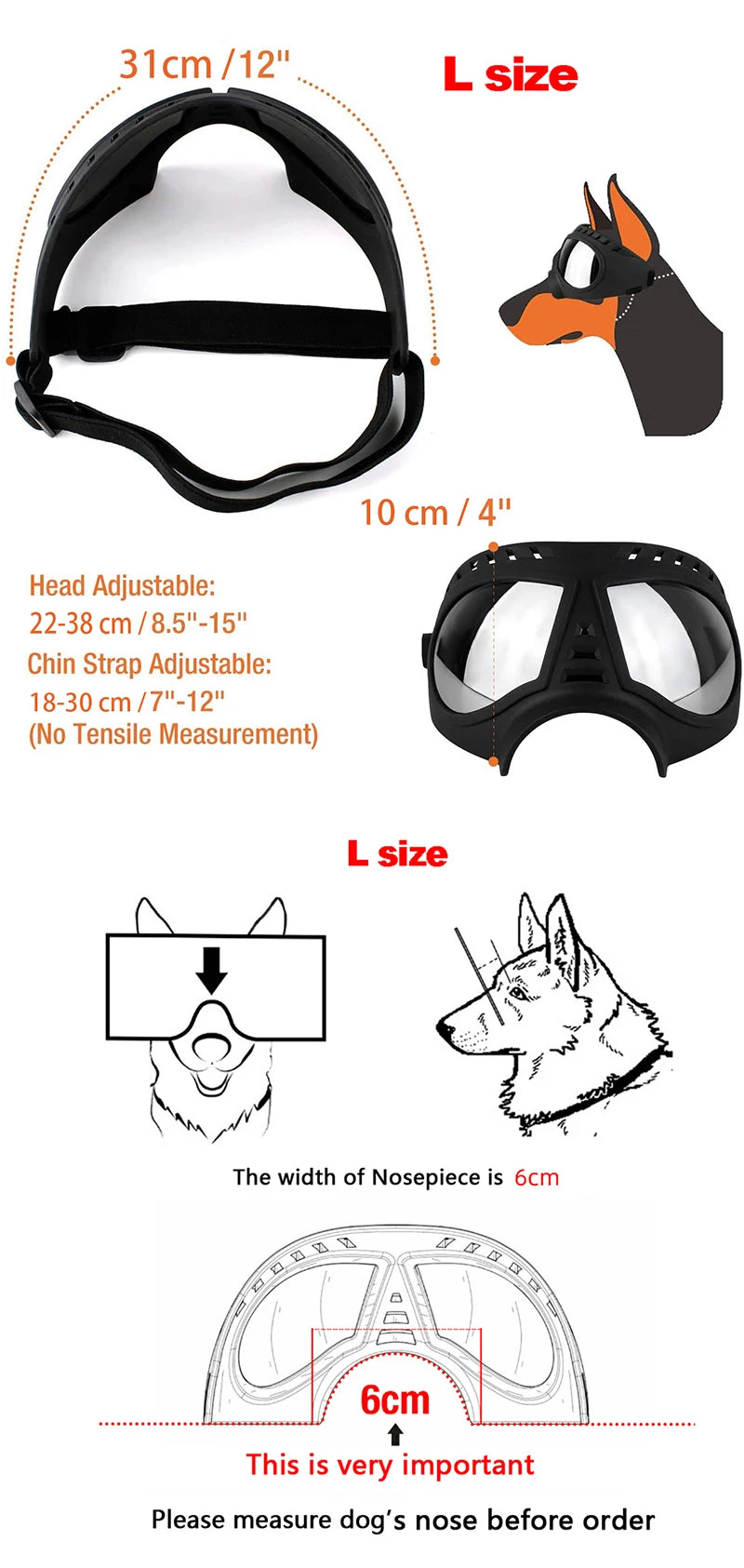 UV Protection Windproof Dog Goggles & Sunglasses