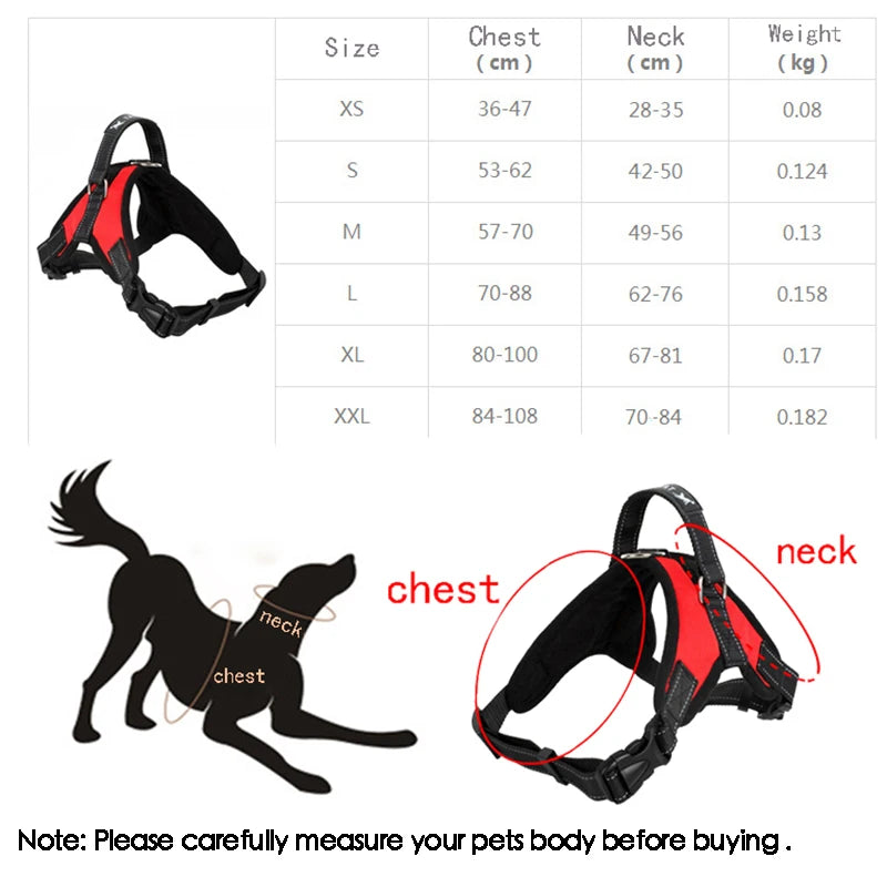 Soft Adjustable Reflective Vest Harness for Dogs