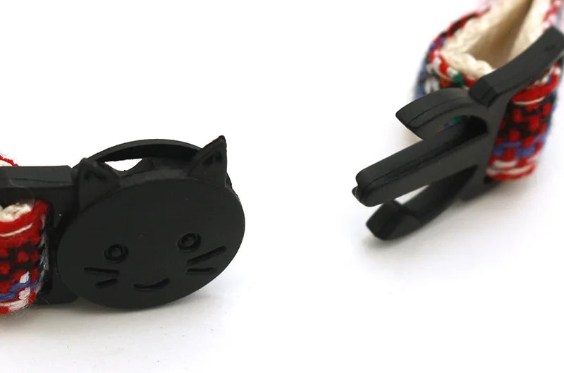 Adjustable Reflective Cat Collar with Bell and Buckle