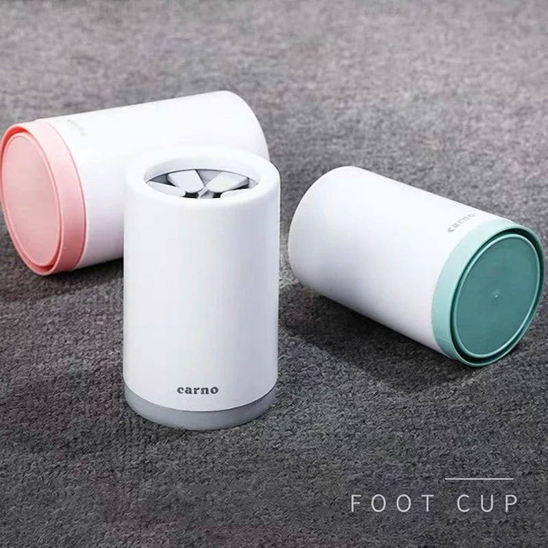 Portable Pet Paw Cleaner Cup with Soft Silicone Brush for Dogs & Cats