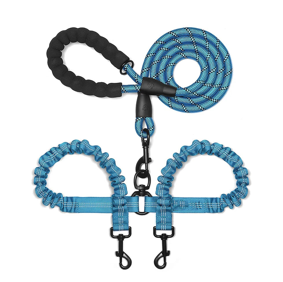 Dual Dog Coupler Leash – Walk 2 Dogs at Once