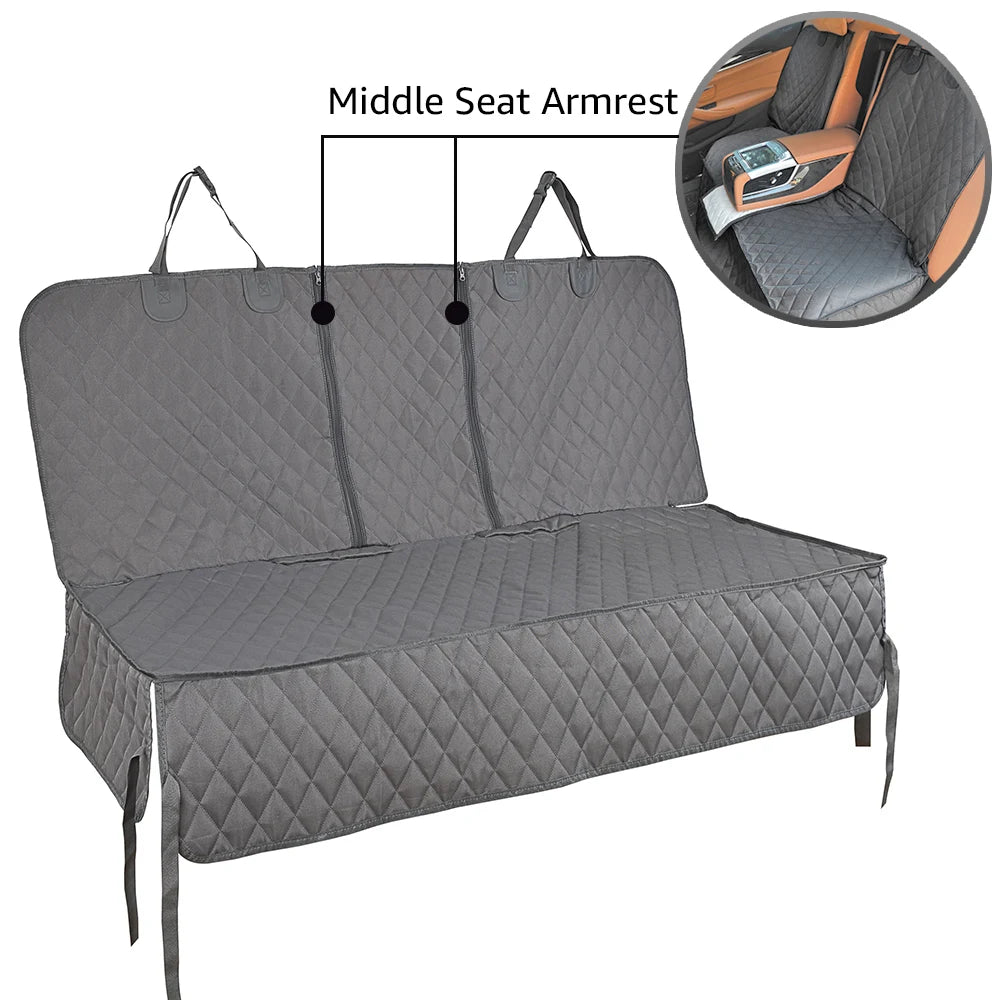 Waterproof Dog Car Seat Cover with Armrest Access — Travel Mattress & Protector