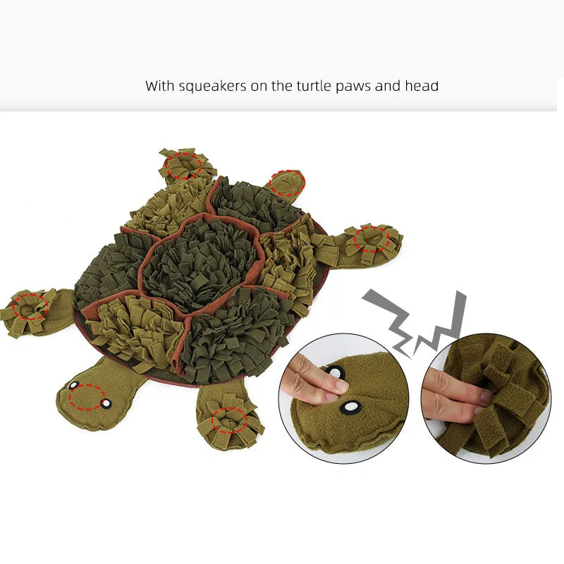 Animal-Shaped Dog Snuffle Mat — Foldable with Hidden Squeaker