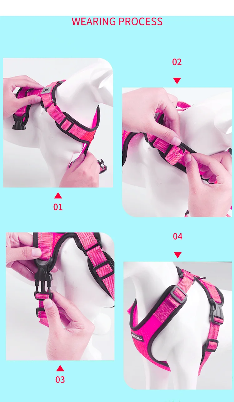 Breathable Mesh Vest Harness for Dogs & Cats