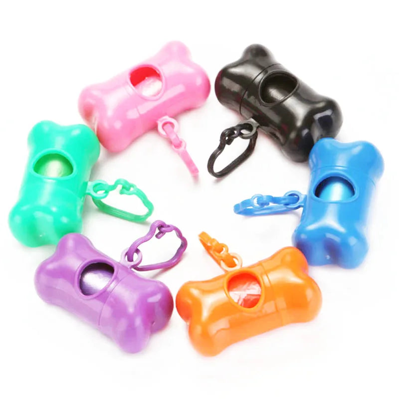Bone-Shaped Poop Bag Dispenser with Bags
