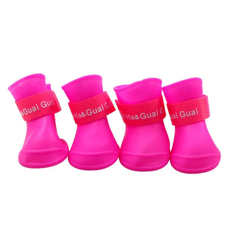 Bottes imperméables en silicone pour chien - Protection antidérapante des pattes pour la pluie