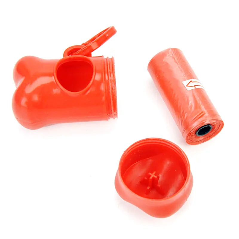 Bone-Shaped Poop Bag Dispenser with Bags