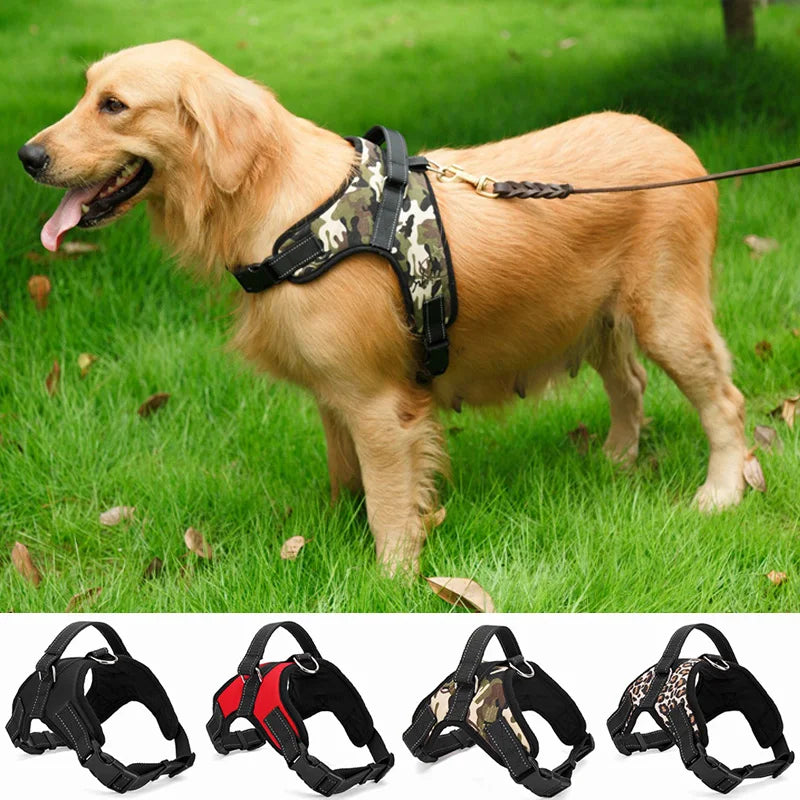 Padded Reflective Dog Harness Vest – Nylon, S to XL