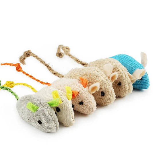 Catnip Plush Mouse Cat Toys – 6 Pack