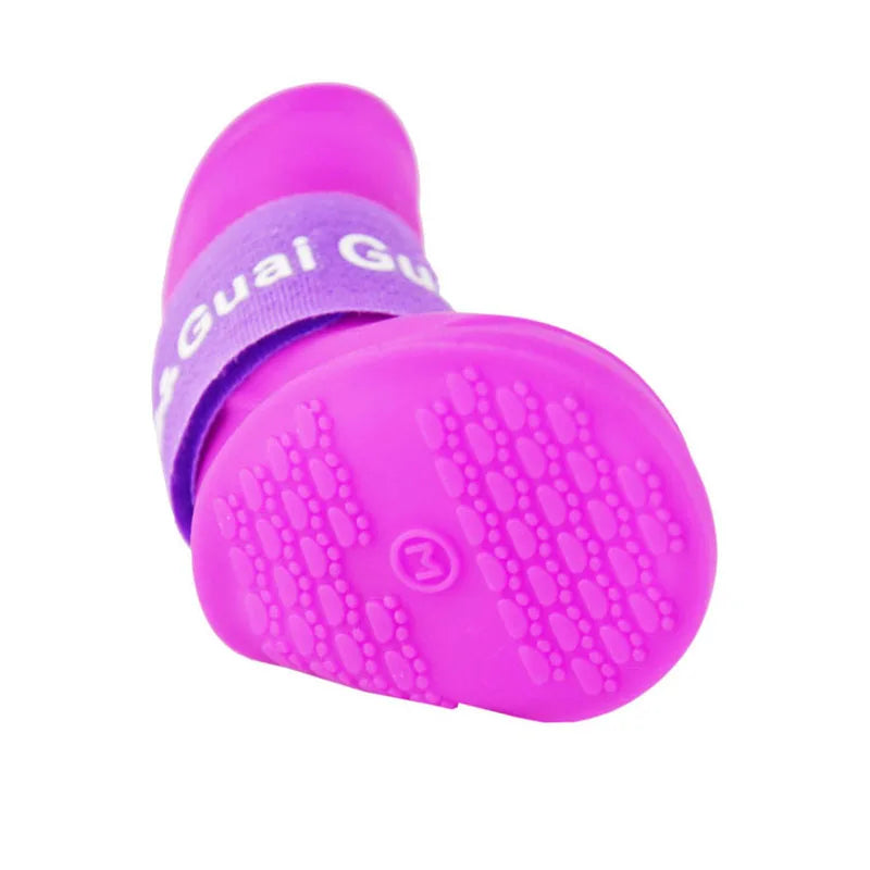 Bottes imperméables en silicone pour chien - Protection antidérapante des pattes pour la pluie