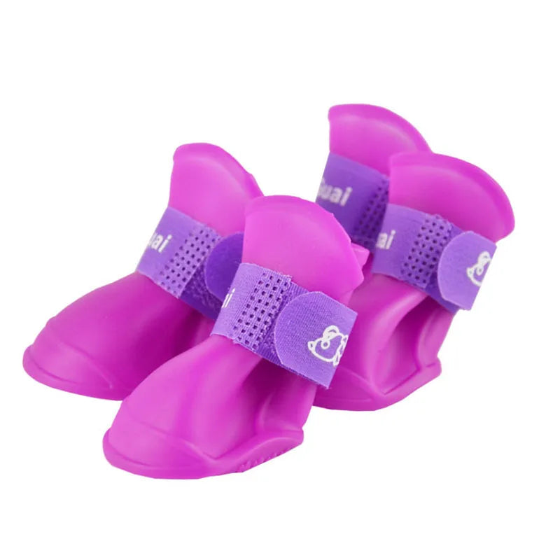 Bottes imperméables en silicone pour chien - Protection antidérapante des pattes pour la pluie
