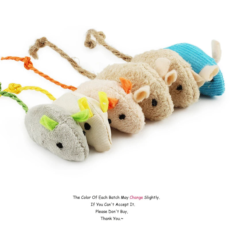 Catnip Plush Mouse Cat Toys – 6 Pack