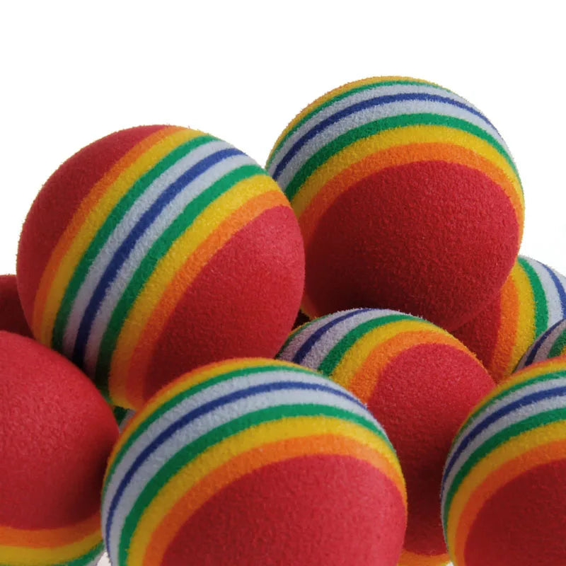 Colourful EVA Foam Cat Toy Balls – Pack of 10