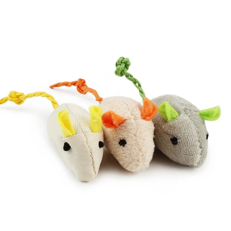 Catnip Plush Mouse Cat Toys – 6 Pack