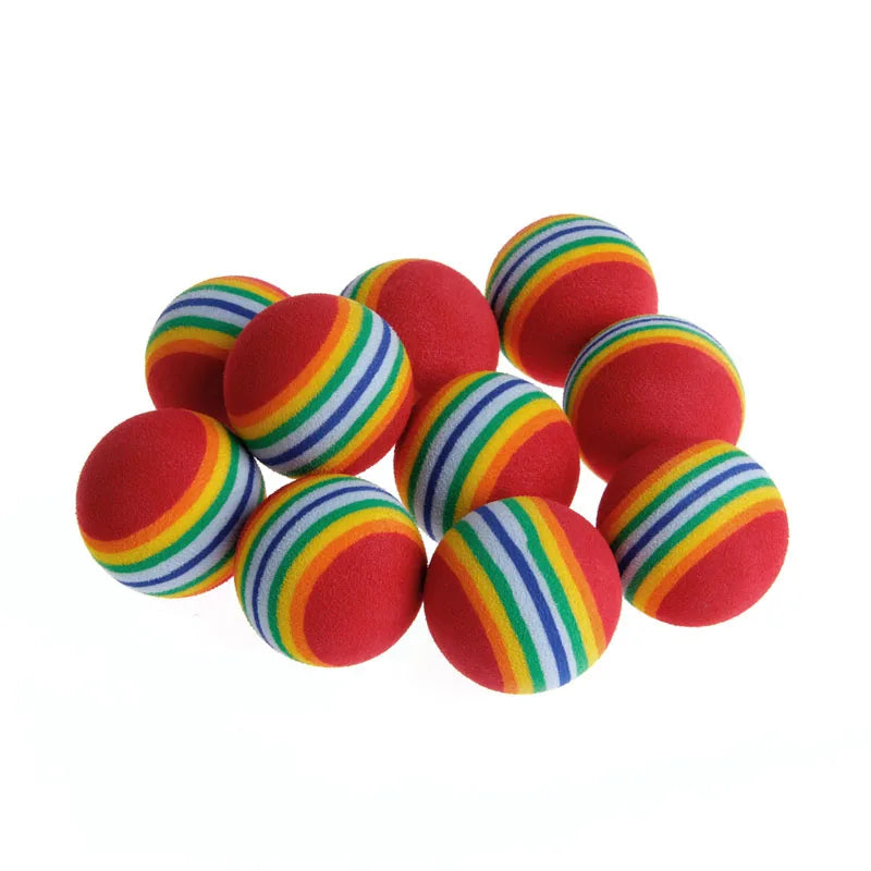 Colourful EVA Foam Cat Toy Balls – Pack of 10