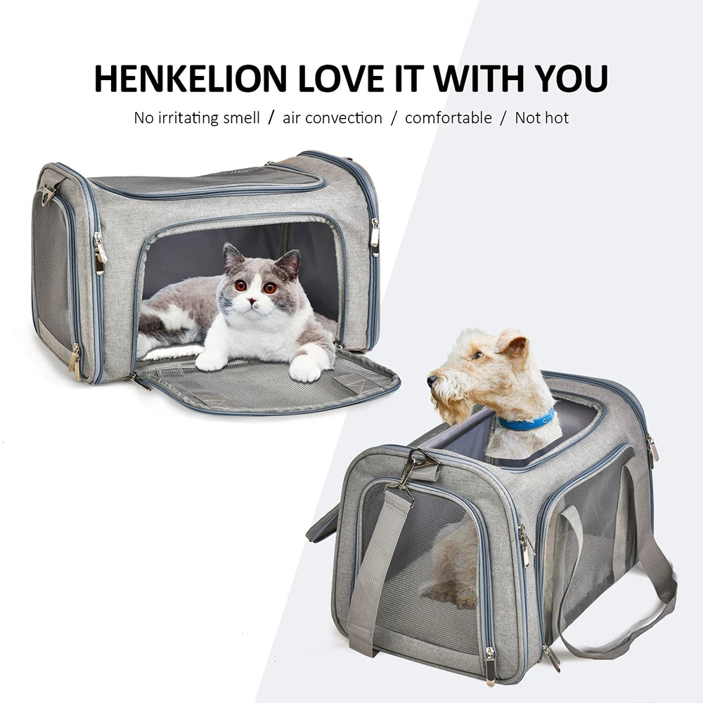 Soft-Sided Pet Travel Carrier with Fleece Pad
