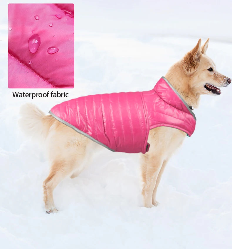 Reversible Waterproof Winter Down Jacket for Small & Medium Dogs