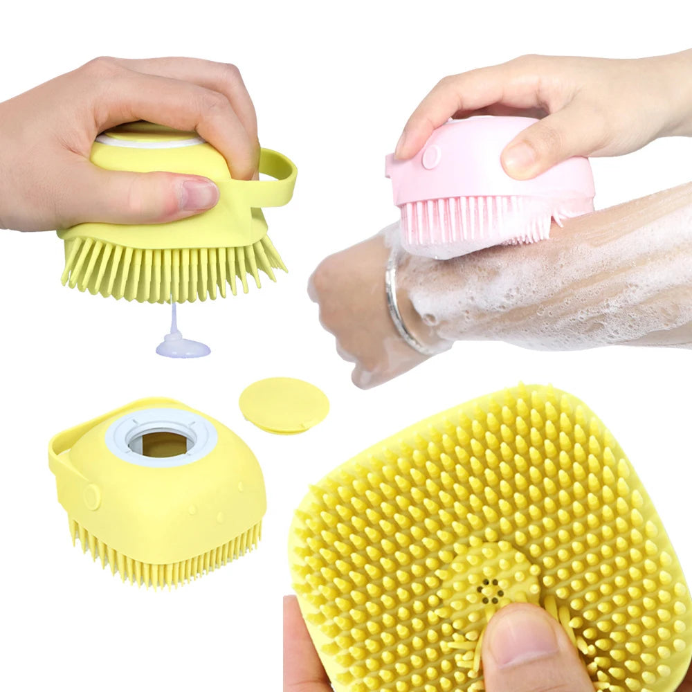 2-in-1 Silicone Pet Bath Brush & Massage Comb