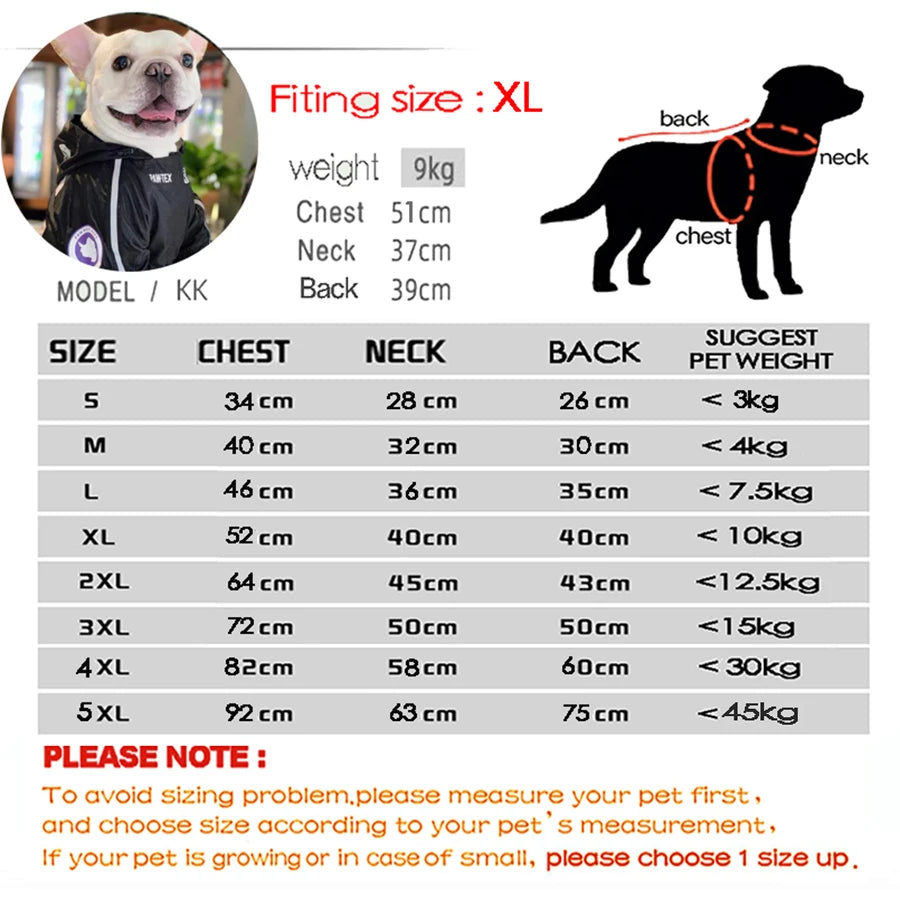 Waterproof Reflective Dog Raincoat with Hood