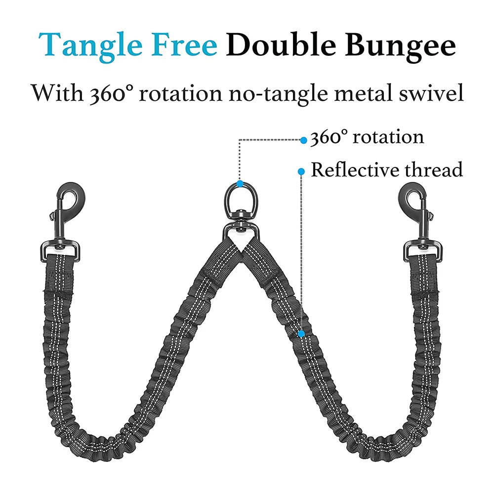 Dual Dog Coupler Leash – Walk 2 Dogs at Once