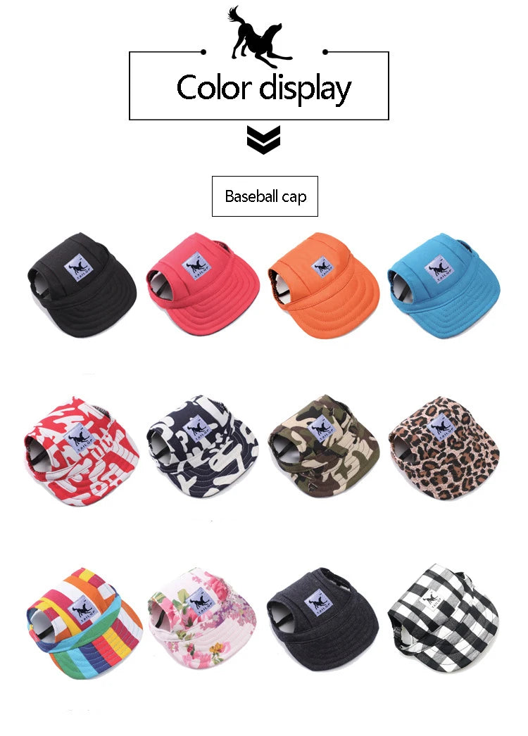 Fashion Print Pet Baseball Cap for Dogs & Cats