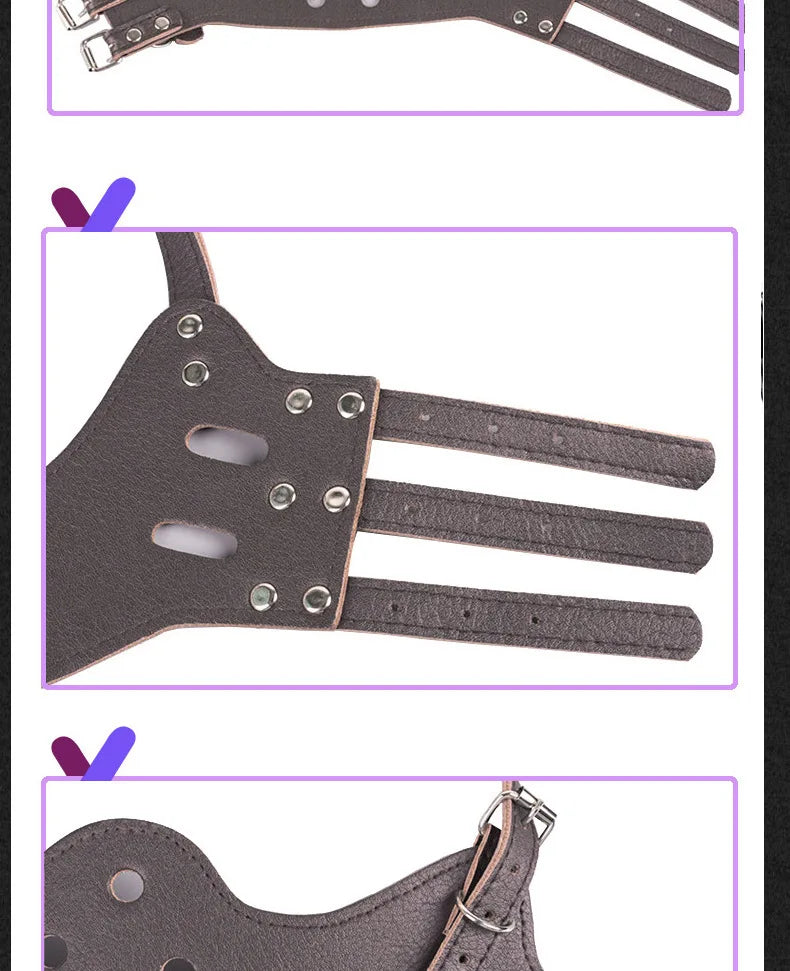 Adjustable Breathable Leather Dog Muzzle
