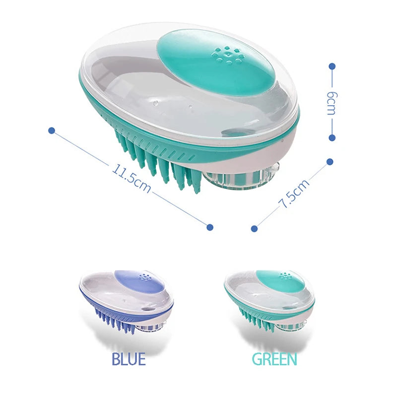 2-in-1 Silicone Pet Bath Brush & Massage Comb