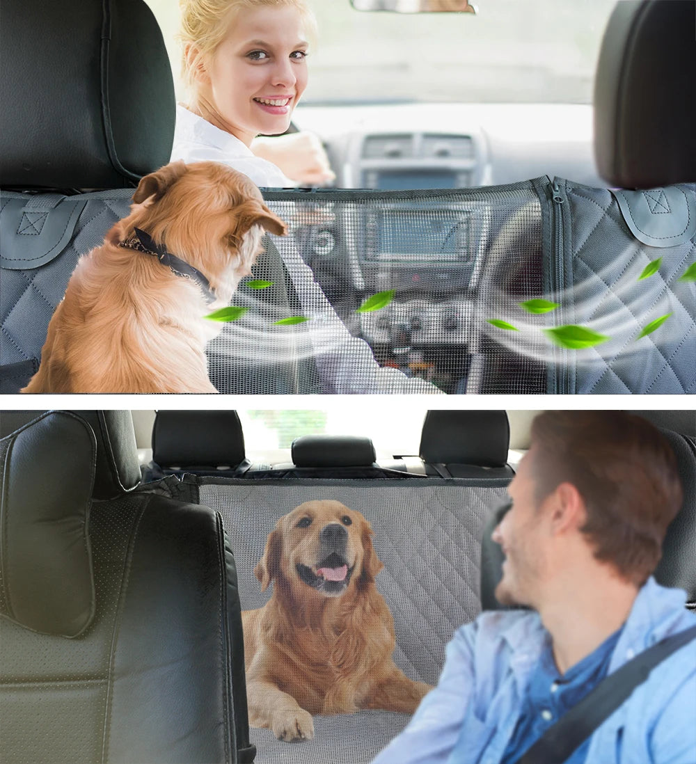 Waterproof Dog Car Seat Cover & Hammock | Rear Seat Protector