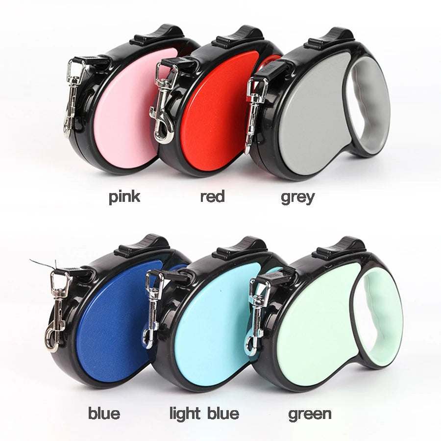 Retractable Nylon Dog Leash 3m & 5m for Small & Medium Dogs
