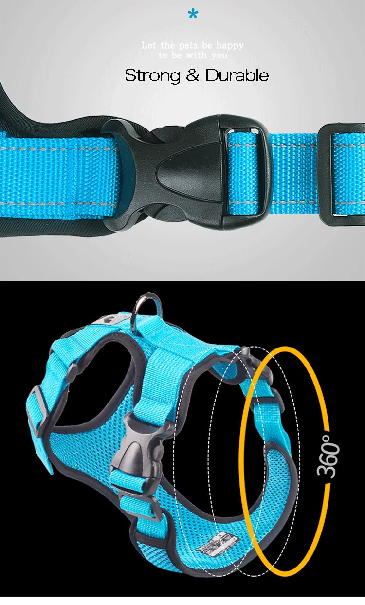Breathable Mesh Vest Harness for Dogs & Cats
