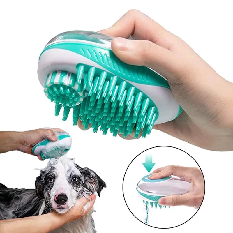 2-in-1 Silicone Pet Bath Brush & Massage Comb