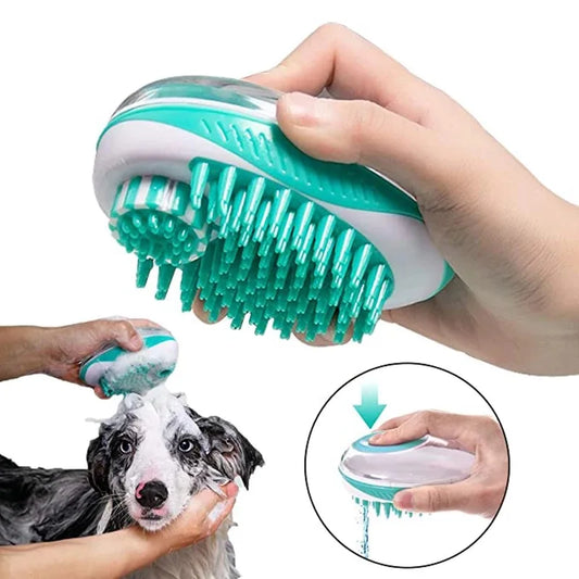 2-in-1 Silicone Pet Bath Brush & Massage Comb