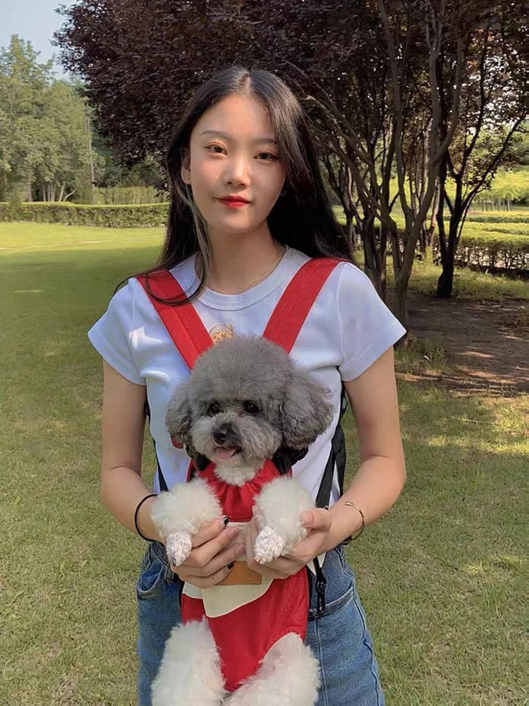 Breathable Mesh Pet Carrier Backpack for Small Dogs & Cats