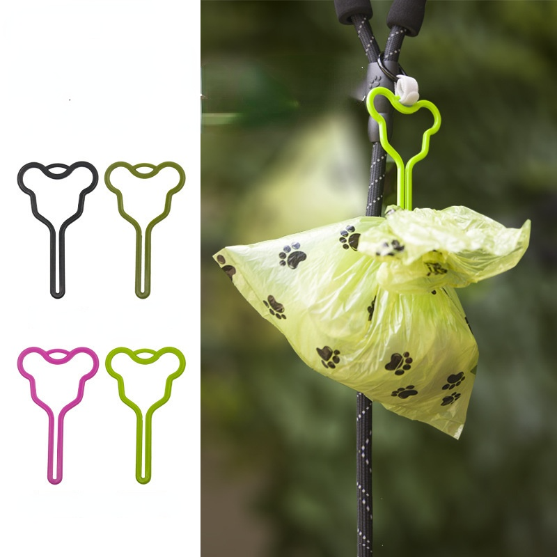 Distributeur de sacs à déjections canines mains libres avec clip