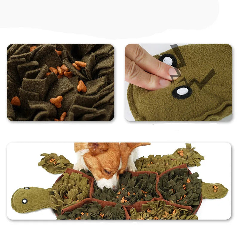 Animal-Shaped Dog Snuffle Mat — Foldable with Hidden Squeaker