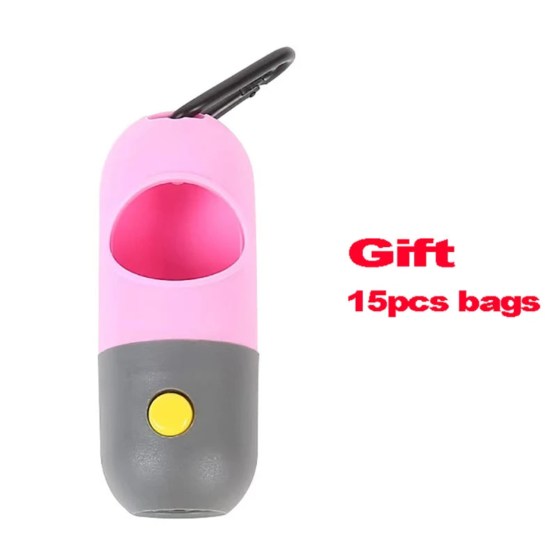 Dog Poop Bag Dispenser with LED Light & Waste Bag Holder
