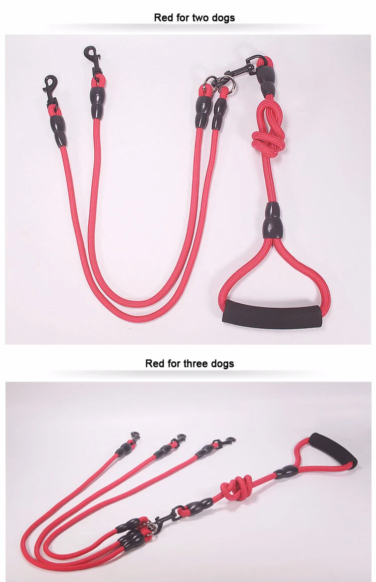 Multi-Dog Coupler Leash – Walk 2, 3 or 4 Dogs at Once