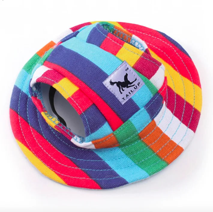 Breathable Sun Hat for Small Dogs & Cats | Mesh Canvas Cap