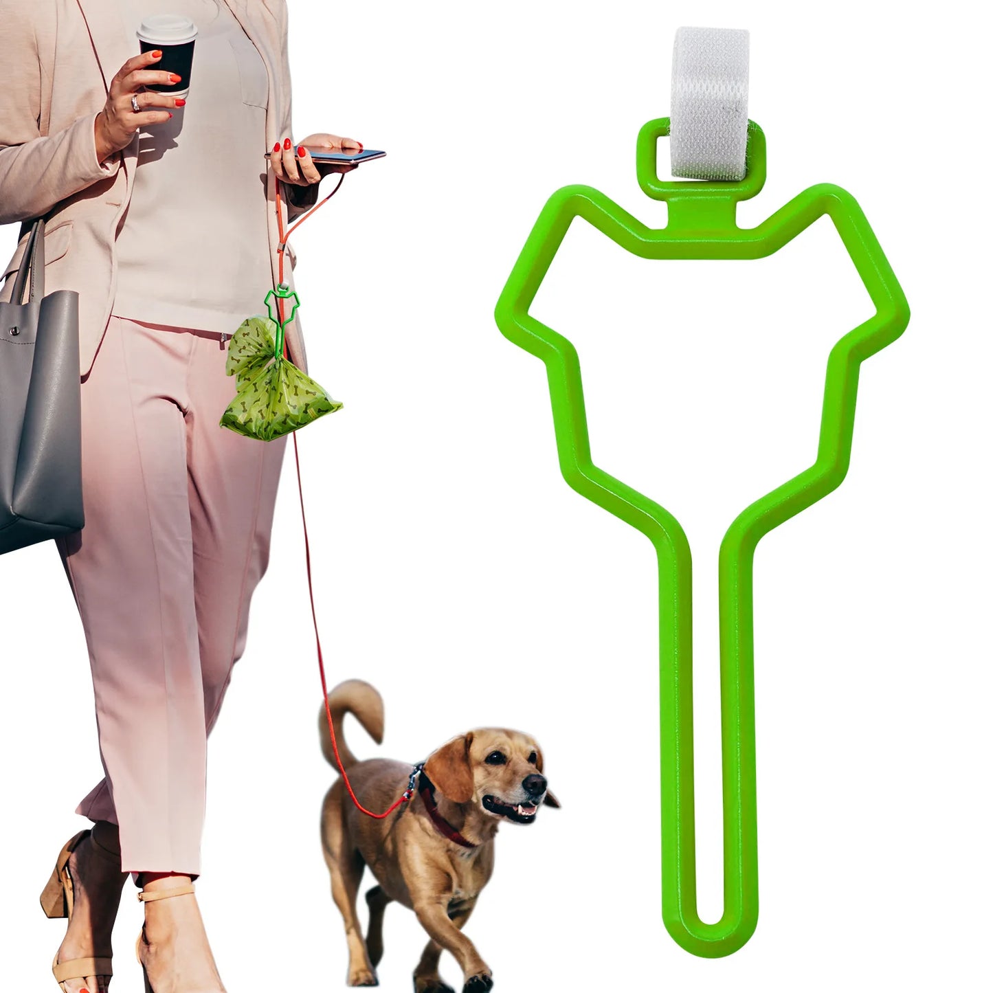 Dog Poop Bag Dispenser with Leash Clip Holder