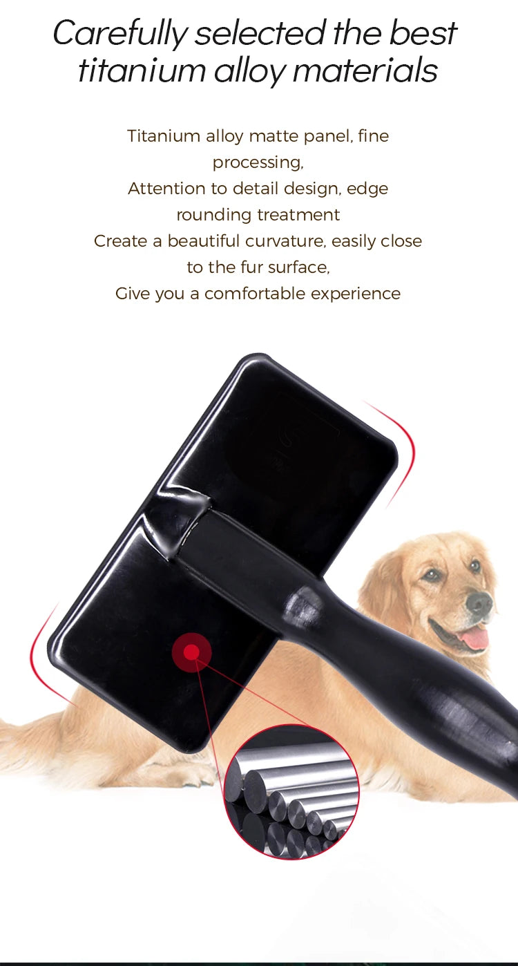 Pet Slicker Brush & Grooming Comb – Deshedding Tool for Dogs, Cats & Horses