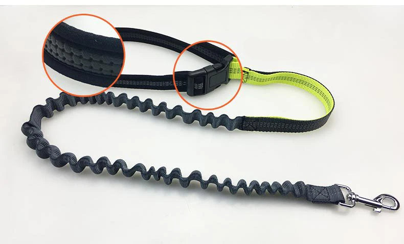 Hands-Free Running Dog Leash Set with Waist Bag & Reflective Belt