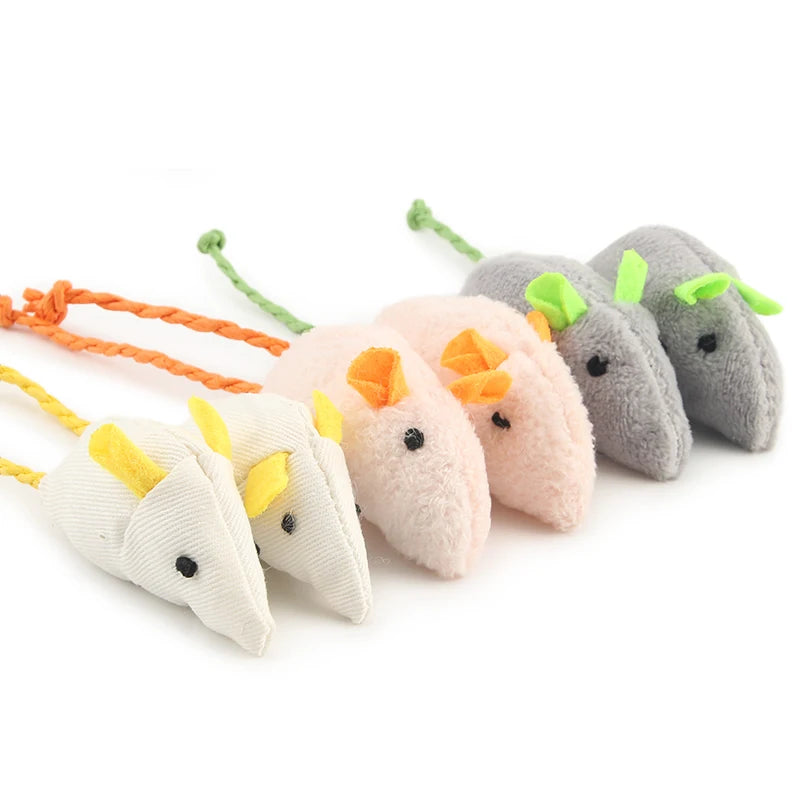 Catnip Plush Mouse Cat Toys – 6 Pack