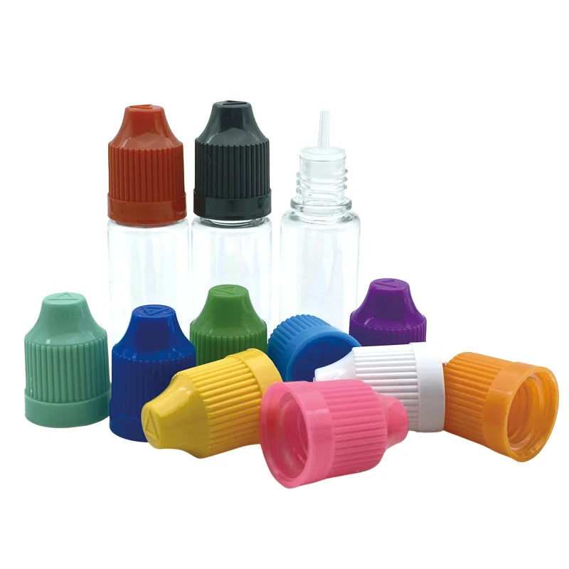 10ML Plastic Dropper Bottles - 100 Pack with Childproof Caps & Precision Tips