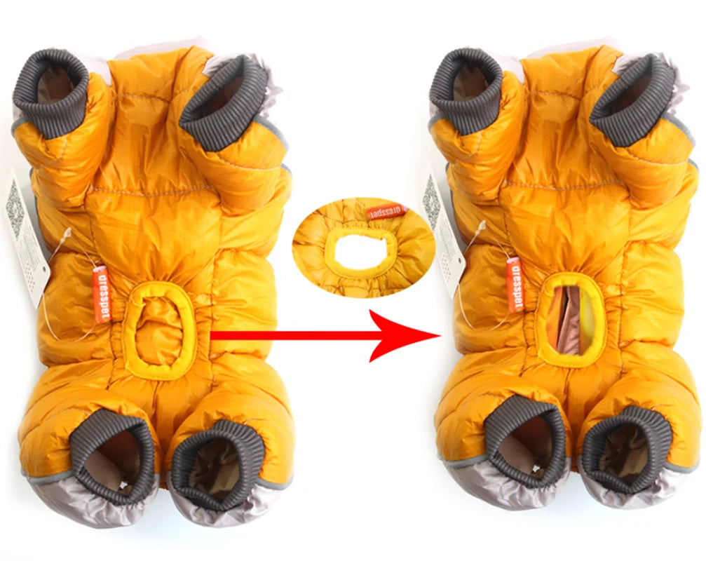 Reflective Waterproof Dog Winter Jacket - Warm Padded Coat for Small Dogs