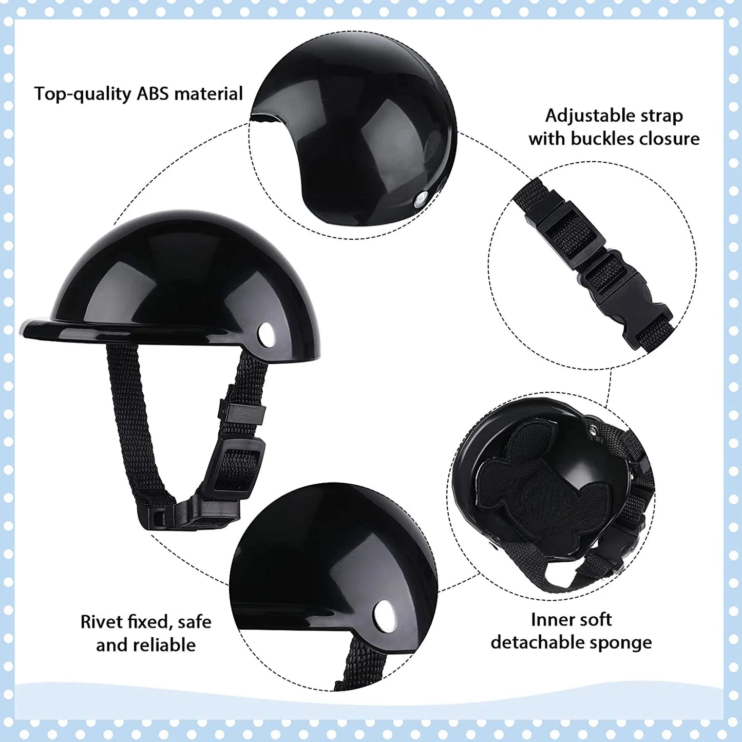 Dog Helmet & Goggles Set - UV Protection Sunglasses for Small Dogs