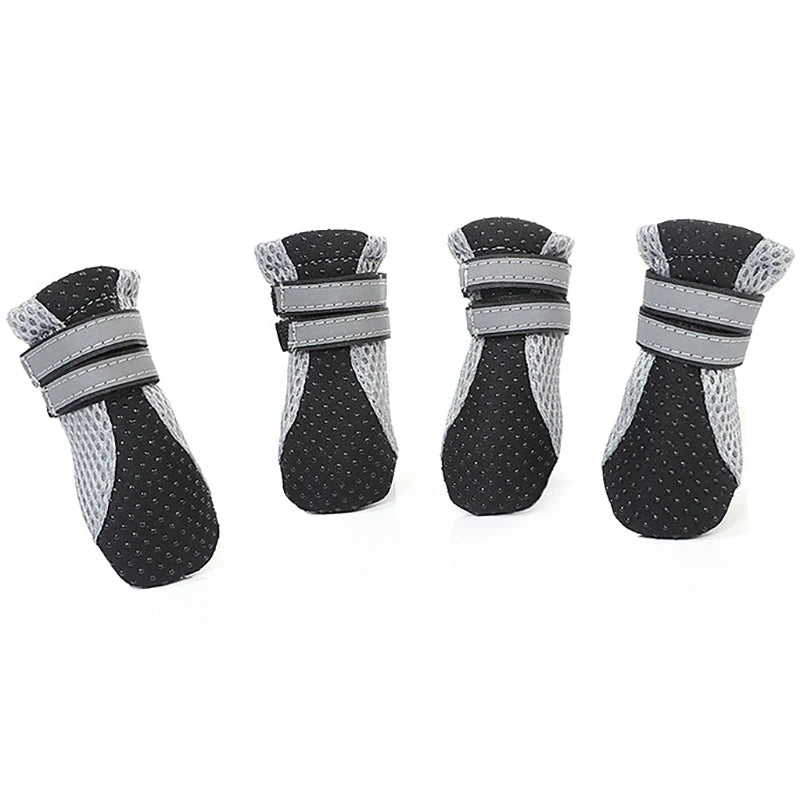 Breathable Reflective Dog Walking Boots – Set of 4