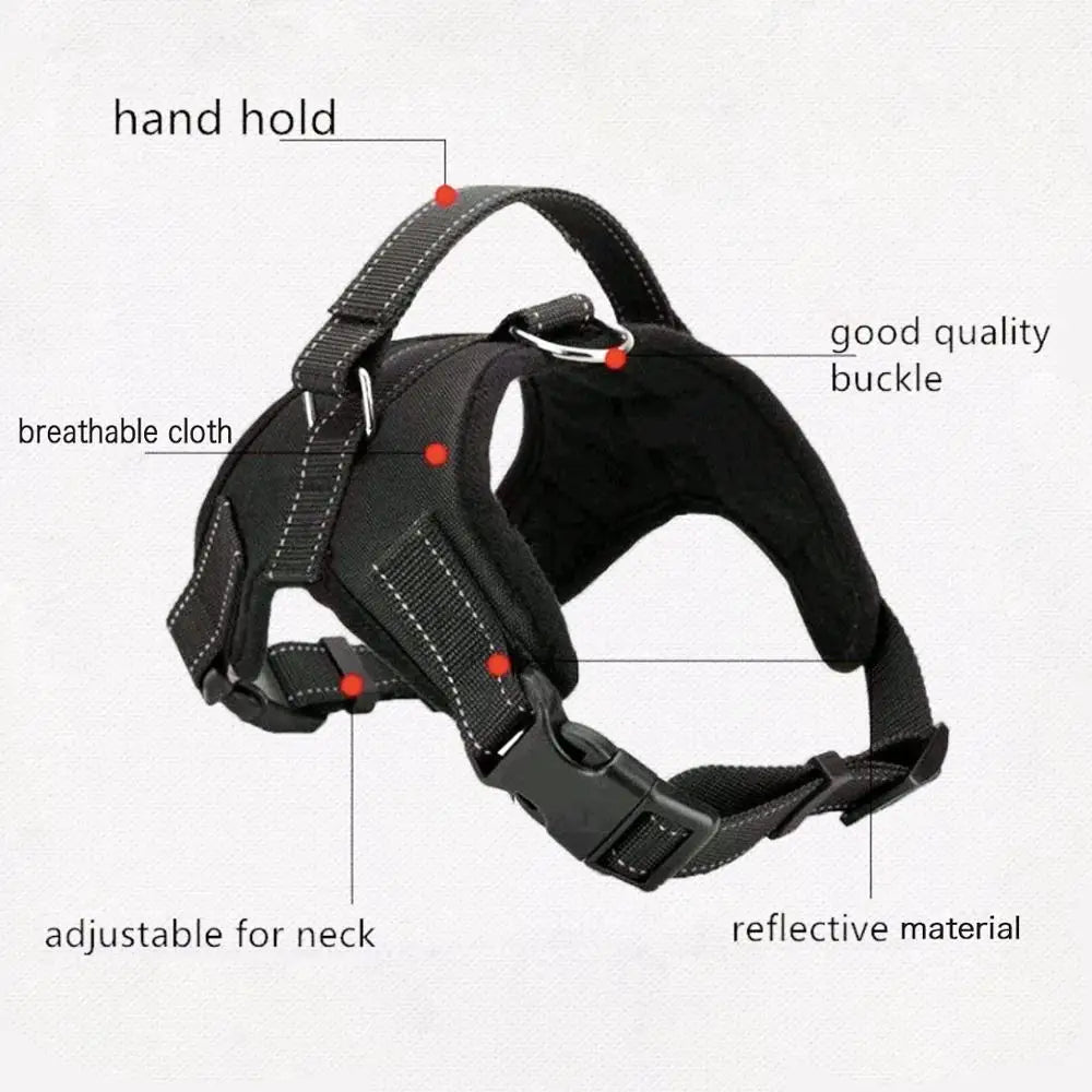 Soft Adjustable Reflective Vest Harness for Dogs