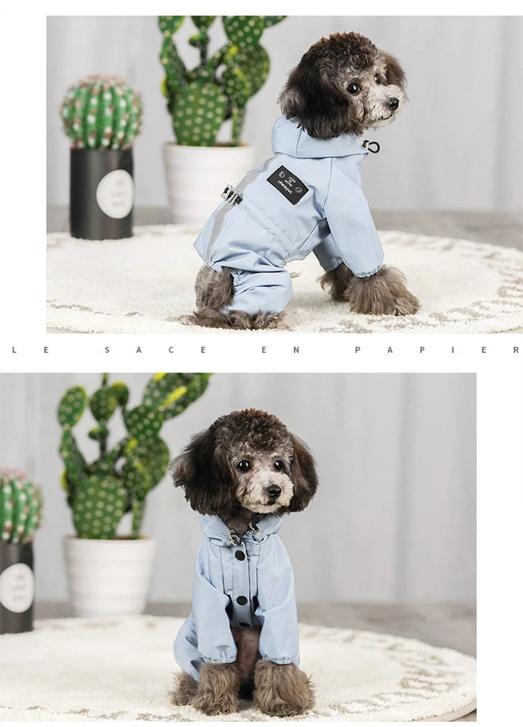 Reflective Waterproof Raincoat Jumpsuit for Dogs & Cats