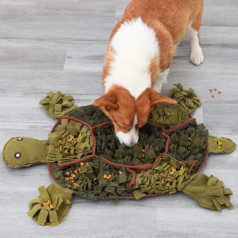 Animal-Shaped Dog Snuffle Mat — Foldable with Hidden Squeaker