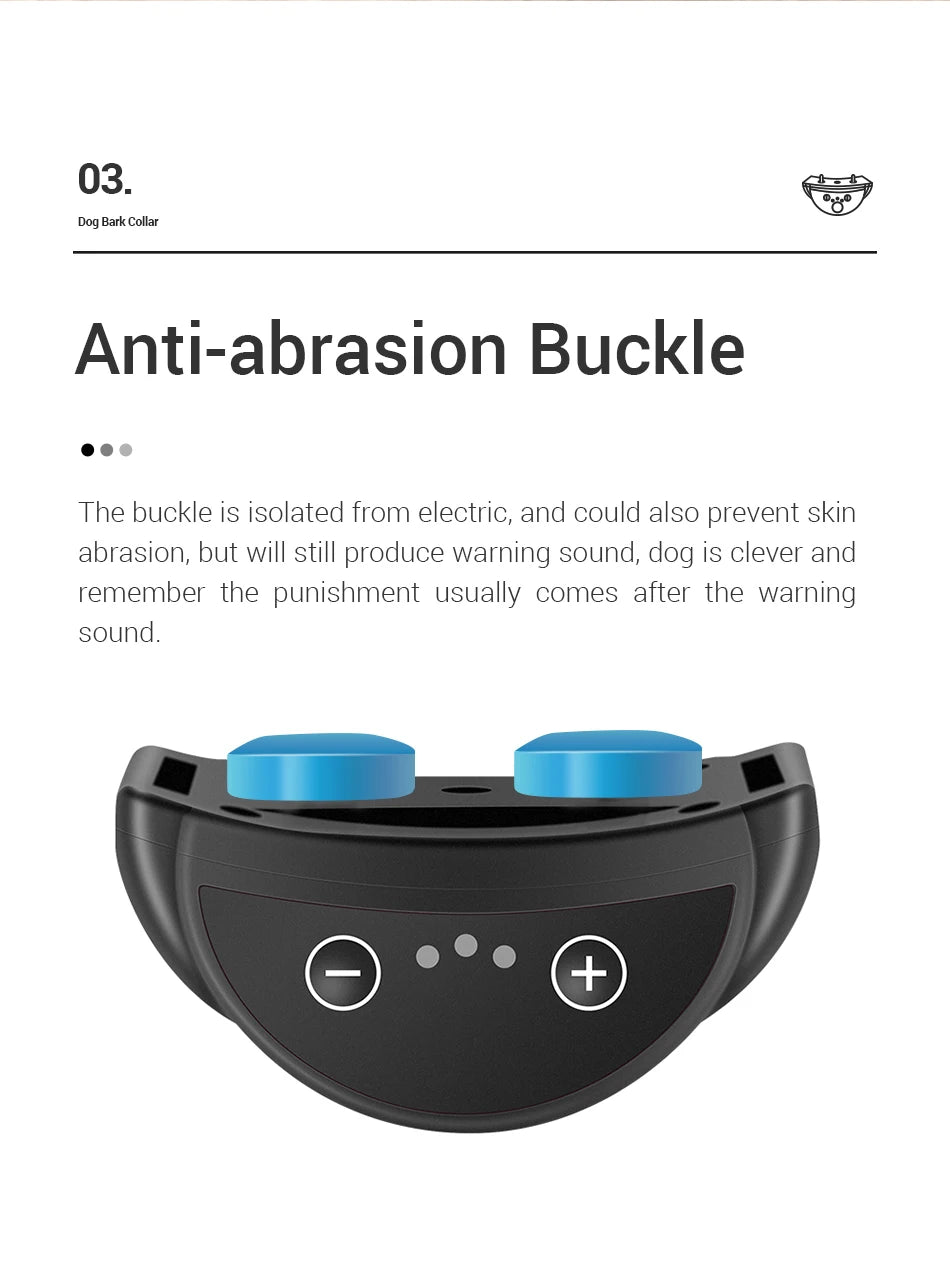Rechargeable Dog Training Collar — Waterproof Anti-Bark Device with Smart Control